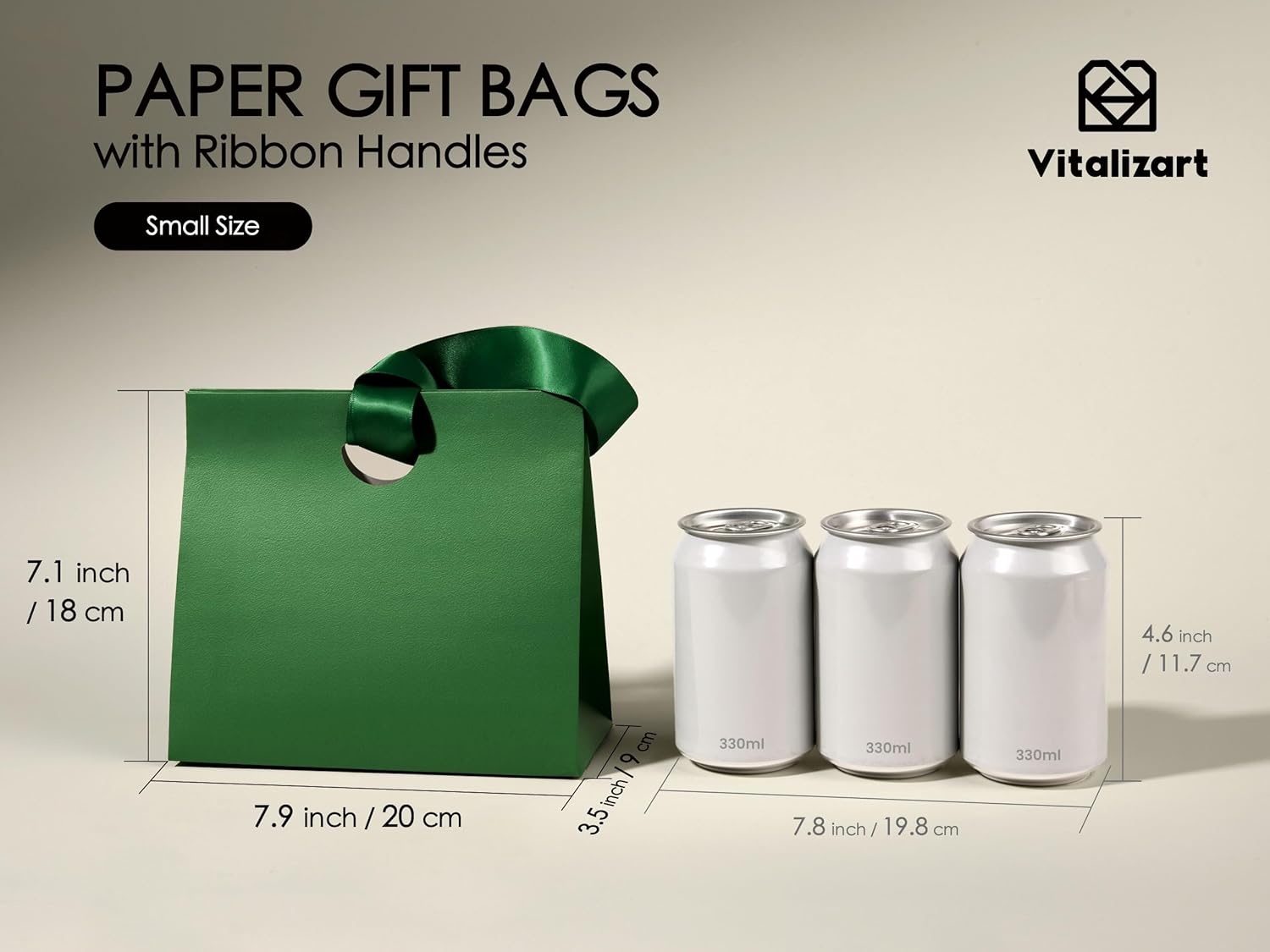 image:imageVitalizart Paper Gift Bags With Ribbon Handles Set of 10 Assorted Colors Bulk Reusable For Gift Wrap Girls Kids Birthday Bridal Shower Party Favors Goodie Bags Candy Christmas 61x295x571 Mini10 Assorted Colors
