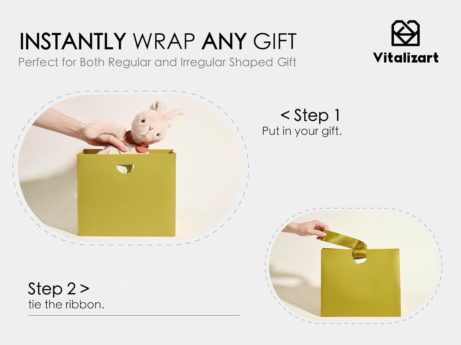 image:imageVitalizart Paper Gift Bags With Ribbon Handles Set of 10 Assorted Colors Bulk Reusable For Gift Wrap Girls Kids Birthday Bridal Shower Party Favors Goodie Bags Candy Christmas 61x295x571 Mini10 Assorted Colors