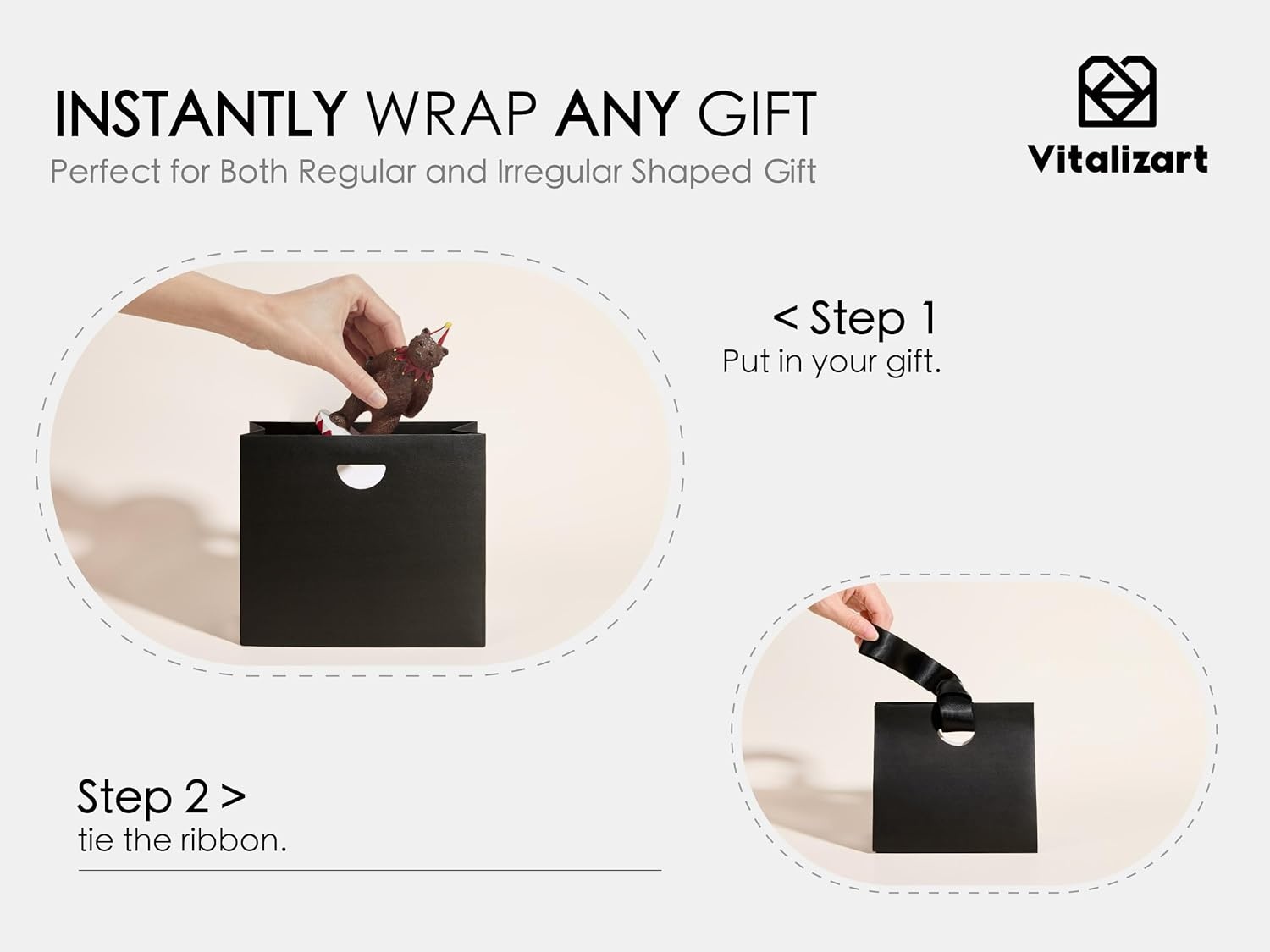 image:imageVitalizart Paper Gift Bags With Ribbon Handles Set of 10 Assorted Colors Bulk Reusable For Gift Wrap Girls Kids Birthday Bridal Shower Party Favors Goodie Bags Candy Christmas 61x295x571 Mini10 Assorted Colors