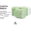 image:imageVitalizart 15 Rolls 15 Chiffon Silk Ribbon Handmade Fringe Total 30 Yd Frayed Edges Ribbons for Wedding Invitations Bridal Bouquets Gifts Wrapping Crafts Holiday DecorSage Green
