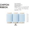 image:imageVitalizart Chiffon Ribbon Set 3 Rolls 2 x 15 Yards Christmas SilkLike Handmade Frayed Edge Ribbon Soft Sheer Fabric for Wedding Bouquet Invitations Gift Wrapping Bridal amp Baby Shower DecorBaby blue