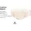 image:imageVitalizart Chiffon Silk Ribbon 1 x 21 Yd Nude amp White Fringe Fabric Package 3 Rolls  7 Yd for Wedding Invitations Bridal Bouquets Decorations Gifts Wrapping amp Bow MakingCream White