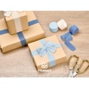 image:imageVitalizart Chiffon Silk Ribbon 1 x 21 Yd Nude amp White Fringe Fabric Package 3 Rolls  7 Yd for Wedding Invitations Bridal Bouquets Decorations Gifts Wrapping amp Bow MakingWhite  Blue
