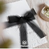 image:imageVitalizart Chiffon Silk Ribbon 1 x 21 Yd Nude amp White Fringe Fabric Package 3 Rolls  7 Yd for Wedding Invitations Bridal Bouquets Decorations Gifts Wrapping amp Bow MakingDark Black