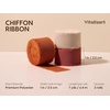 image:imageVitalizart Chiffon Silk Ribbon 1 x 21 Yd Nude amp White Fringe Fabric Package 3 Rolls  7 Yd for Wedding Invitations Bridal Bouquets Decorations Gifts Wrapping amp Bow MakingTerracotta  Orange