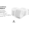 image:imageVitalizart Chiffon Silk Ribbon 1 x 21 Yd Nude amp White Fringe Fabric Package 3 Rolls  7 Yd for Wedding Invitations Bridal Bouquets Decorations Gifts Wrapping amp Bow Makingwhite