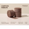 image:imageVitalizart Chiffon Silk Ribbon 1 x 21 Yd Nude amp White Fringe Fabric Package 3 Rolls  7 Yd for Wedding Invitations Bridal Bouquets Decorations Gifts Wrapping amp Bow Makingbrown