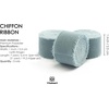 image:imageVitalizart Chiffon Silk Ribbon 1 x 21 Yd Nude amp White Fringe Fabric Package 3 Rolls  7 Yd for Wedding Invitations Bridal Bouquets Decorations Gifts Wrapping amp Bow MakingDusty Blue