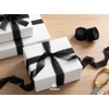 image:imageVitalizart Chiffon Silk Ribbon 1 x 21 Yd Nude amp White Fringe Fabric Package 3 Rolls  7 Yd for Wedding Invitations Bridal Bouquets Decorations Gifts Wrapping amp Bow MakingDark Black