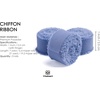 image:imageVitalizart Chiffon Silk Ribbon 1 x 21 Yd Nude amp White Fringe Fabric Package 3 Rolls  7 Yd for Wedding Invitations Bridal Bouquets Decorations Gifts Wrapping amp Bow MakingDusty Blue 3 Rolls