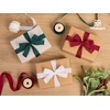 image:imageVitalizart Christmas Satin Ribbon Double Face 1 x 21 Yd Crepe Silk Like Handmade Frayed Fringe Ribbon for Gift Wrapping Holiday Decor Christmas Tree Red Green WhiteWhite