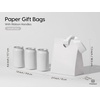 image:imageVitalizart Paper Gift Bags With Ribbon Handles Set of 10 Assorted Colors Bulk Reusable For Gift Wrap Girls Kids Birthday Bridal Shower Party Favors Goodie Bags Candy Christmas 591x354x728 SmallWhite