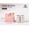 image:imageVitalizart Paper Gift Bags With Ribbon Handles Set of 10 Assorted Colors Bulk Reusable For Gift Wrap Girls Kids Birthday Bridal Shower Party Favors Goodie Bags Candy Christmas 61x295x571 MiniPink