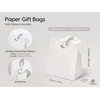 image:imageVitalizart Paper Gift Bags With Ribbon Handles Set of 10 Assorted Colors Bulk Reusable For Gift Wrap Girls Kids Birthday Bridal Shower Party Favors Goodie Bags Candy Christmas 591x354x728 SmallWhite