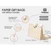 image:imageVitalizart Paper Gift Bags With Ribbon Handles Set of 10 Assorted Colors Bulk Reusable For Gift Wrap Girls Kids Birthday Bridal Shower Party Favors Goodie Bags Candy Christmas 61x295x571 MiniCream White