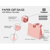 image:imageVitalizart Paper Gift Bags With Ribbon Handles Set of 10 Assorted Colors Bulk Reusable For Gift Wrap Girls Kids Birthday Bridal Shower Party Favors Goodie Bags Candy Christmas 61x295x571 MiniPink