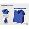 image:imageVitalizart Paper Gift Bags With Ribbon Handles Set of 10 Black Bulk Reusable For Gift Wrap Girls Kids Birthday Bridal Shower Party Favors Goodie Bags Candy Christmas 591x354x728 SmallBlue