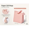 image:imageVitalizart Paper Gift Bags With Ribbon Handles Set of 10 Black Bulk Reusable For Gift Wrap Girls Kids Birthday Bridal Shower Party Favors Goodie Bags Candy Christmas 591x354x728 SmallPink