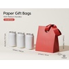 image:imageVitalizart Paper Gift Bags With Ribbon Handles Set of 10 Black Bulk Reusable For Gift Wrap Girls Kids Birthday Bridal Shower Party Favors Goodie Bags Candy Christmas 591x354x728 SmallRed