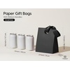 image:imageVitalizart Paper Gift Bags With Ribbon Handles Set of 10 Black Bulk Reusable For Gift Wrap Girls Kids Birthday Bridal Shower Party Favors Goodie Bags Candy Christmas 591x354x728 SmallBlack