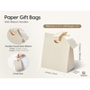 image:imageVitalizart Paper Gift Bags With Ribbon Handles Set of 10 Black Bulk Reusable For Gift Wrap Girls Kids Birthday Bridal Shower Party Favors Goodie Bags Candy Christmas 591x354x728 SmallCream White
