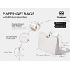 image:imageVitalizart Paper Gift Bags With Ribbon Handles Set of 10 Brown Bulk Reusable For Gift Wrap Girls Kids Birthday Bridal Shower Party Favors Goodie Bags Candy Toys Christmas 787x354x709 Small SizeWhite