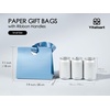 image:imageVitalizart Paper Gift Bags With Ribbon Handles Set of 10 Brown Bulk Reusable For Gift Wrap Girls Kids Birthday Bridal Shower Party Favors Goodie Bags Candy Toys Christmas 787x354x709 Small SizeBlue