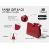 image:imageVitalizart Paper Gift Bags With Ribbon Handles Set of 10 Brown Bulk Reusable For Gift Wrap Girls Kids Birthday Bridal Shower Party Favors Goodie Bags Candy Toys Christmas 787x354x709 Small SizeRed