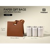 image:imageVitalizart Paper Gift Bags With Ribbon Handles Set of 10 Brown Bulk Reusable For Gift Wrap Girls Kids Birthday Bridal Shower Party Favors Goodie Bags Candy Toys Christmas 787x354x709 Small SizeBrown