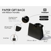 image:imageVitalizart Paper Gift Bags With Ribbon Handles Set of 10 Brown Bulk Reusable For Gift Wrap Girls Kids Birthday Bridal Shower Party Favors Goodie Bags Candy Toys Christmas 787x354x709 Small SizeBlack