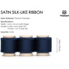 image:imageVitalizart Silk Satin Ribbon 1 Inch x 45 Yard Wooden Spool Handmade Frayed Ribbon for Gift Wrapping Baby Shower Wedding Bridal Bouquets Holiday Decor 9 Rolls x 5 YardNavy Blue