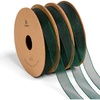 image:imageVitalizart 38 x 90 Yards Organza Ribbon Set 9 Rolls x 10 Yd Sheer Ribbon for Gift Wrapping Crafts Christmas Tree Bows Wedding Invitations Wreaths Party Decor Bouquet DIY Projects Mixed ColorsDark Green