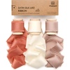image:imageVitalizart Silk Satin Ribbon 1 Inch x 45 Yard Wooden Spool Handmade Frayed Ribbon for Gift Wrapping Baby Shower Wedding Bridal Bouquets Holiday Decor 9 Rolls x 5 YardTerracotta Fall