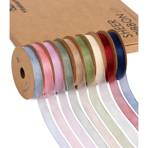 image:imageVitalizart 38 x 90 Yards Organza Ribbon Set 9 Rolls x 10 Yd Sheer Ribbon for Gift Wrapping Crafts Christmas Tree Bows Wedding Invitations Wreaths Party Decor Bouquet DIY Projects Mixed ColorsPastel 9 Rolls