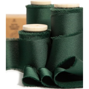 image:imageVitalizart Black Silk Satin Ribbon 112 Inch x 15 Yard Wooden Spool Handmade Frayed Ribbons for Gift Wrapping Baby Shower Wedding Bridal Bouquets Holiday DecorDark Green