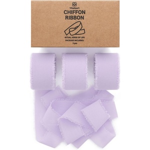image:imageVitalizart Chiffon Silk Ribbon 1 x 21 Yd Nude amp White Fringe Fabric Package 3 Rolls  7 Yd for Wedding Invitations Bridal Bouquets Decorations Gifts Wrapping amp Bow MakingLavender
