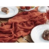 image:imageVitalizart Cheesecloth Table Runner 10 Ft Gauze Boho Fabric Rustic Terracotta Burnt Orange Cheese Cloth Table Runner for Wedding Bridal Shower Birthday Fall Thanskgiving Decoration 120 InchesTerracotta
