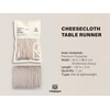 image:imageVitalizart Cheesecloth Table Runner 10ft Gauze Boho Rustic Ivory White Cream Cheese Cloth Table Runner for Wedding Bridal Shower Fall Thanskgiving Decoration 120 InchesBeige Nude