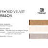 image:imageVitalizart Dusty Blue Ribbon 15 Velvet Handmade Frayed Edges Glossy Ribbon for Gift Wrapping Christmas Tree Ornaments Wreath Garland Holiday Decorations 5 Yd TotalGold  Brown