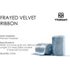 image:imageVitalizart Dusty Blue Ribbon 15 Velvet Handmade Frayed Edges Glossy Ribbon for Gift Wrapping Christmas Tree Ornaments Wreath Garland Holiday Decorations 5 Yd TotalDusty Blue