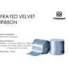 image:imageVitalizart Dusty Blue Ribbon 15 Velvet Handmade Frayed Edges Glossy Ribbon for Gift Wrapping Christmas Tree Ornaments Wreath Garland Holiday Decorations 5 Yd TotalDusty Blue