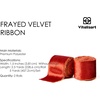 image:imageVitalizart Dusty Blue Ribbon 15 Velvet Handmade Frayed Edges Glossy Ribbon for Gift Wrapping Christmas Tree Ornaments Wreath Garland Holiday Decorations 5 Yd TotalRust Red