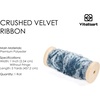 image:imageVitalizart Dusty Blue Ribbon 15 Velvet Handmade Frayed Edges Glossy Ribbon for Gift Wrapping Christmas Tree Ornaments Wreath Garland Holiday Decorations 5 Yd TotalDusty Blue