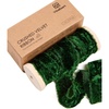 image:imageVitalizart Dusty Blue Ribbon 15 Velvet Handmade Frayed Edges Glossy Ribbon for Gift Wrapping Christmas Tree Ornaments Wreath Garland Holiday Decorations 5 Yd TotalEmerald Green