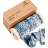 image:imageVitalizart Dusty Blue Ribbon 15 Velvet Handmade Frayed Edges Glossy Ribbon for Gift Wrapping Christmas Tree Ornaments Wreath Garland Holiday Decorations 5 Yd TotalDusty Blue