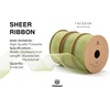 image:imageVitalizart 1 x 90Yd Organza Ribbon Mixed Color Sheer Ribbons Set 10 Yd x 9 Rolls Handmade for Gift Wrapping Christmas Tree Crafts Bows Wedding Invitations Wreaths Wrapsage green 3 rolls