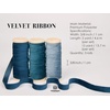 image:imageVitalizart Fall Velvet Ribbon Set 38 x 15 Yd Wooden Spool Fabric Trim 3 Rolls  5 Yd for Christmas Wreath Decoration Handmade Craft Ornaments Gift Wrapping amp Bow MakingBlue Series