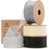 image:imageVitalizart 1 x 90Yd Organza Ribbon Mixed Color Sheer Ribbons Set 10 Yd x 9 Rolls Handmade for Gift Wrapping Christmas Tree Crafts Bows Wedding Invitations Wreaths WrapCream White Black  Silver