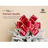 image:imageVitalizart Red Gold Wired Velvet Ribbon 25 Inch Metallic Crushed Velvet for Gift Wrapping Christmas Tree Decoration Crafts Wreaths Garland Continuous 10 YardsRed Gold Wire