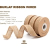 image:imageVitalizart Burlap Ribbon Wired 1 Inch x 12 Yard Natural Burlap Fabric Jute Ribbon for Gift Wrapping Home Decor Wedding Decor Fall Decor Burlap Bows Flower Bouquet Christmas TreeBeige 10 12yd